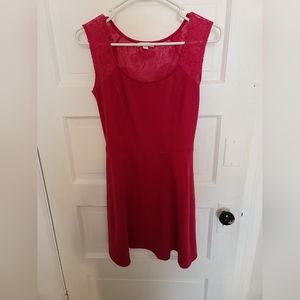 Deep pink mini dress with back cutout